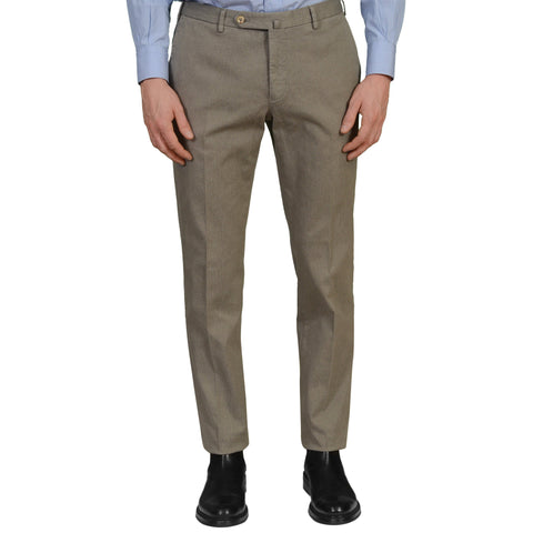 INCOTEX (Slowear) Gray Cotton Twill Stretch Flat Front Slim Fit Pants EU 54 NEW