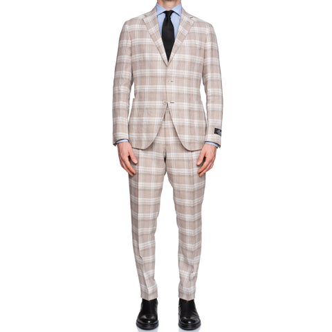 BELVEST JACKETINTHEBOX Beige Linen-Cotton "Soft" Suit 50 NEW US 40