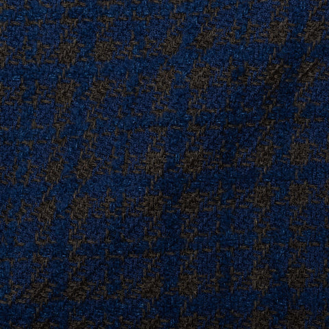 BOGLIOLI Milano "68" Blue Plaid Basket Weave Wool Unconstructed Jacket 50 NEW 40