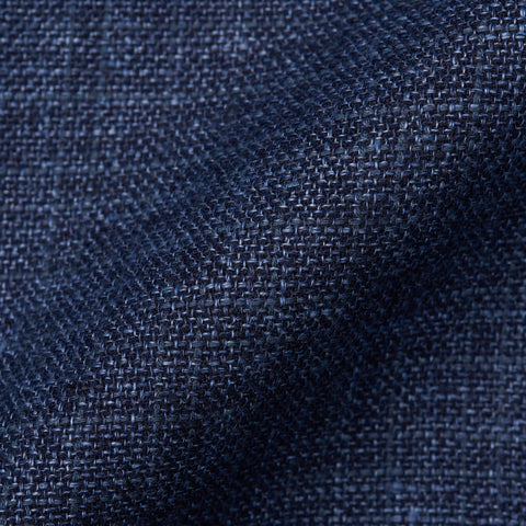 BOGLIOLI "K. Jacket" Blue Wool-Linen Hopsack Unlined Jacket EU 58 NEW US 48