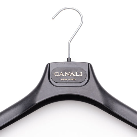 CANALI Black Plastic Lightweight Suit Hanger Set of 5 Size 45/XL