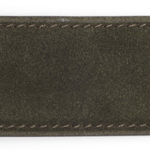 CORTHAY Paris Green Suede Calf Leather Classic C Belt 40" 100cm