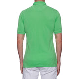 FEDELI Solid Green Cotton Pique Frosted Short Sleeve Polo Shirt EU 52 NEW US L