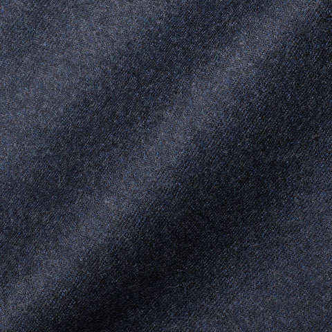 INCOTEX (Slowear) Grayish Blue Flannel Wool Flat Front Dress Pants NEW Slim Fit
