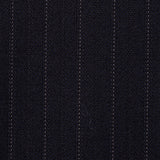 ISAIA Napoli "Base S" Midnight Blue Striped Wool Super 130's Jacket 58 NEW US 48