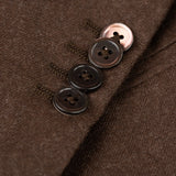 ISAIA "Sanita" Brown "Natural Black Sheep" Wool Shawl Collar Suit 48 NEW US 38