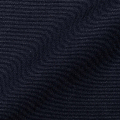 RALPH LAUREN Black Label Solid Navy Blue Twill Cotton Military Safari Shirt US L