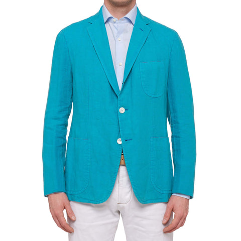 Sartoria PARTENOPEA Hand Made & Washed Linen Unlined Summer Blazer Jacket NEW