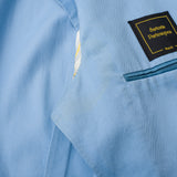 Sartoria PARTENOPEA Handmade Light Blue Cotton Unlined Blazer Jacket EU 52 US 42