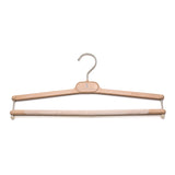 BRUNELLO CUCINELLI Tan Plastic Wood Look Pants Hanger Flocked Bar Set of 5
