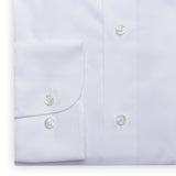 SARTORIA PARTENOPEA Solid White Cotton Dobby Dress Shirt EU 43 NEW US 17
