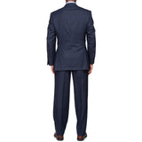 SARTORIA CASTANGIA for ZILLI Handmade Blue Glen Plaid Wool Suit EU 50 NEW US 40