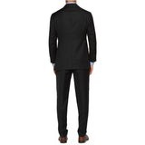 Sartoria CHIAIA Bespoke Handmade Black Wool DB Suit EU 50 NEW US 40