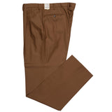 D'AVENZA Roma Brown Wool Twill DP Dress Pants NEW Classic Fit
