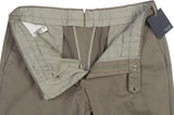 INCOTEX (Slowear) Gray Cotton Twill Stretch Flat Front Slim Fit Pants NEW