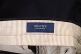 INCOTEX (Slowear) Dark Blue Fleece Wool Flat Front Slim Fit Pants NEW