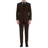 D'AVENZA Roma Handmade Brown Polyester Suit EU 52 NEW US 42