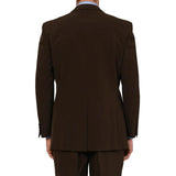 D'AVENZA Roma Handmade Brown Polyester Suit EU 52 NEW US 42