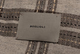 BOGLIOLI Milano "Coat" Gray Plaid Wool-Linen Blazer Jacket EU 50 NEW US 40