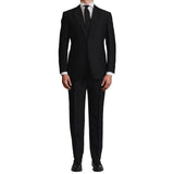 D'AVENZA For VICTOR TALBOTS NY Handmade Black Wool Silk Suit NEW