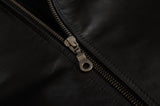 Yohji Yamamoto Y-3 Stripes Adidas Black Leather Retro Track Jacket Size S M
