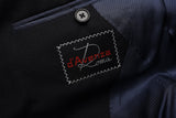 D'AVENZA Roma Handmade Black Wool Blazer Jacket EU 40 NEW US 50