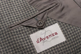 D'AVENZA Roma Handmade Gray Plaid Wool Silk Blazer Jacket EU 50 NEW US 40