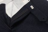INCOTEX (Slowear) Blue Wool Flannel Flat Front Pants NEW Slim Fit