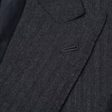 CESARE ATTOLINI for M.Bardelli Gray Herringbone Wool Peak Lapel Suit EU 50 US 40