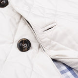 CESARE ATTOLINI Cream Padded Quilted Jacket Car Coat EU 50 NEW US 40 M