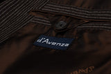 D'AVENZA Roma Handmade Brown Striped Wool Flannel DB Suit EU 50 NEW US 40