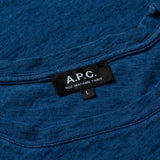 A.P.C. Blue Cotton Short Sleeve Crewneck T-Shirt Size L