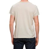 ACNE Solid Beige Cotton Crewneck T-Shirt Size M