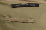 ALESSANDRO DELL'ACQUA Olive Green Cotton Hidden Hooded Field Jacket EU 50 US M