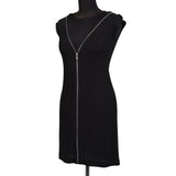 ALEXANDER WANG Black Runway Mini Short Shift Dress With Zipper NEW US 2