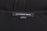 ALEXANDER WANG Black Runway Mini Short Shift Dress With Zipper NEW US 2