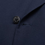 ANDERSON & SHEPPARD Savile Row Bespoke Blazer Blue Wool DB Jacket US 44