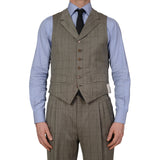 AVI ROSSINI Handmade Gray Plaid Wool 3 Piece Suit EU 50 NEW US 40