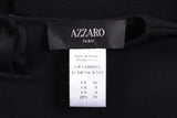 AZZARO Paris Black "Grandiose" Fringed Cocktail Dress Size FR 36 US 6