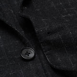 BELVEST Handmade Dark Gray Plaid Wool-Cotton Flannel Unlined Suit 50 NEW US 40