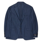 BELVEST JACKETINTHEBOX Navy Blue Houndstooth Wool-Cashmere Jacket 58 NEW 48