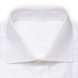 BESPOKE ATHENS Handmade White Cotton French Cuff Dress Shirt EU 44 NEW US 17.5