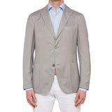 BOGLIOLI Milano "K.Jacket" Light Gray Cashmere-Silk Unlined Blazer Jacket NEW