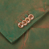 BOGLIOLI Galleria Green Herringbone Garment Dyed Cotton-Linen Jacket 48 NEW 38