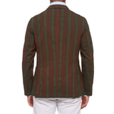 BOGLIOLI Galleria Rust Striped Wool-Silk-Linen Unconstructed Jacket 50 NEW 40