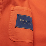 BOGLIOLI Galleria "74" Orange Cotton 4 Button Unlined Jersey Jacket 50 NEW US 40