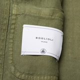 BOGLIOLI Milano Green Linen Safari Jacket Coat EU 50 NEW US M
