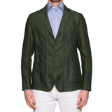 BOGLIOLI Milano "67" Green Linen 4 Button Unlined Jacket EU M NEW US 40