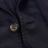 BOGLIOLI Milano "67" Navy Blue Linen 4 Button Unlined Jacket EU 50 NEW US 40