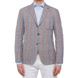 BOGLIOLI Milano "Dover" Plaid Cotton-Linen Unlined Jacket EU 50 NEW US 40